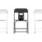 Emma and Oliver 4 Pack of Zia All-Weather, Extra Wide Contoured Plastic Folding Chairs with Metal Frame and 650 lb. Static Weight Capacity